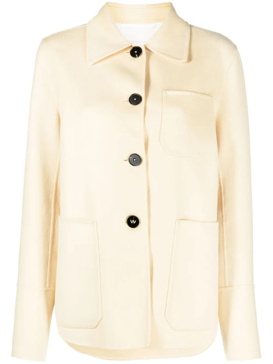 Buttoned-Up Cashmere Shirt Jacket