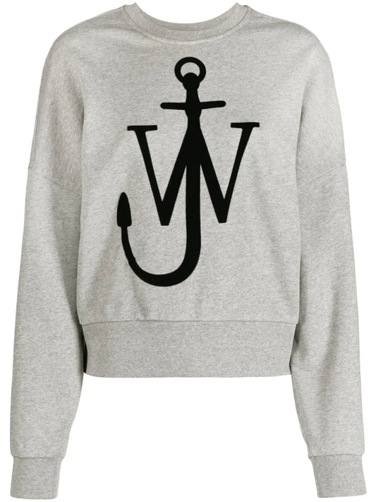 Anchor-Print Cotton Sweatshirt
