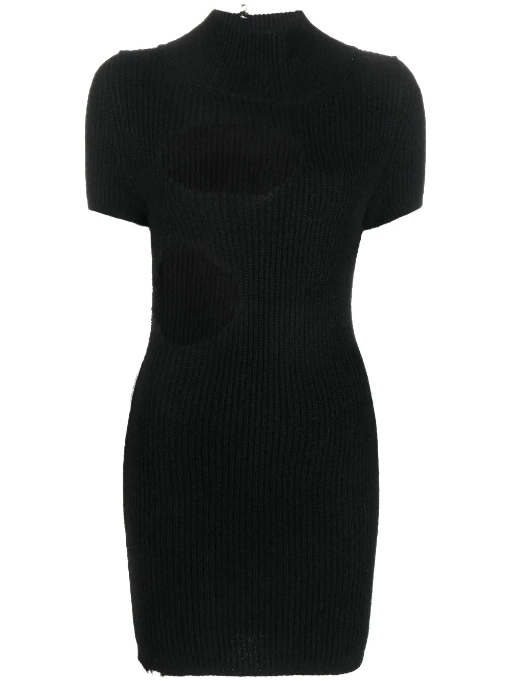 Cut-Out Ribbed Minidress