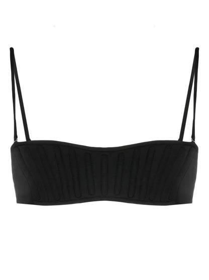 Decorative-Stitching Bikini Top