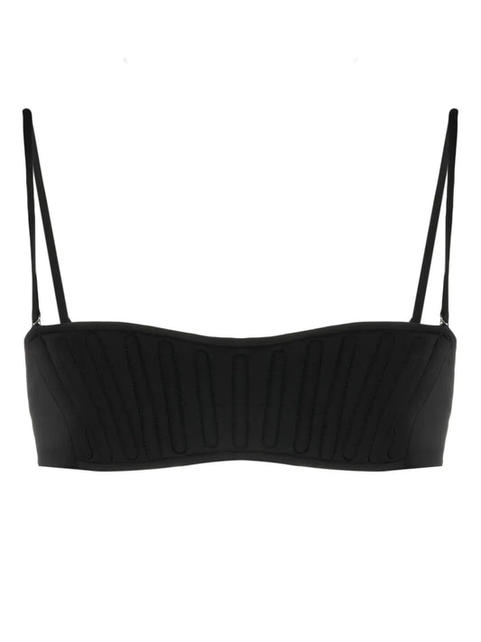 Decorative-Stitching Bikini Top