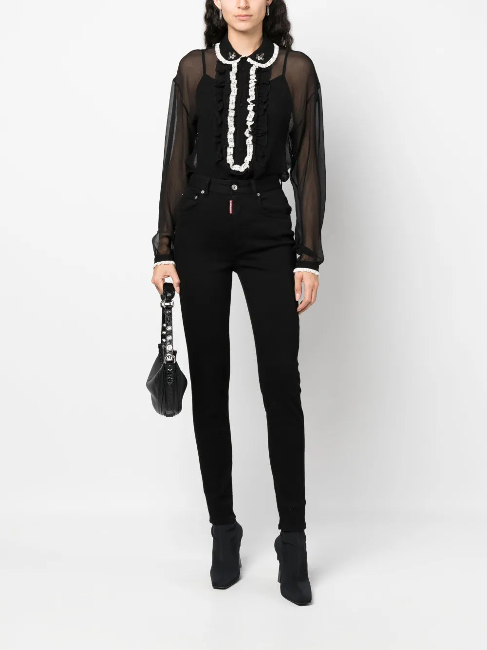 High-Waist Slim-Cut Jeans