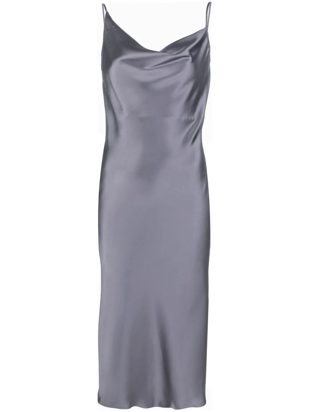 Drapped Satin-Finish Dress
