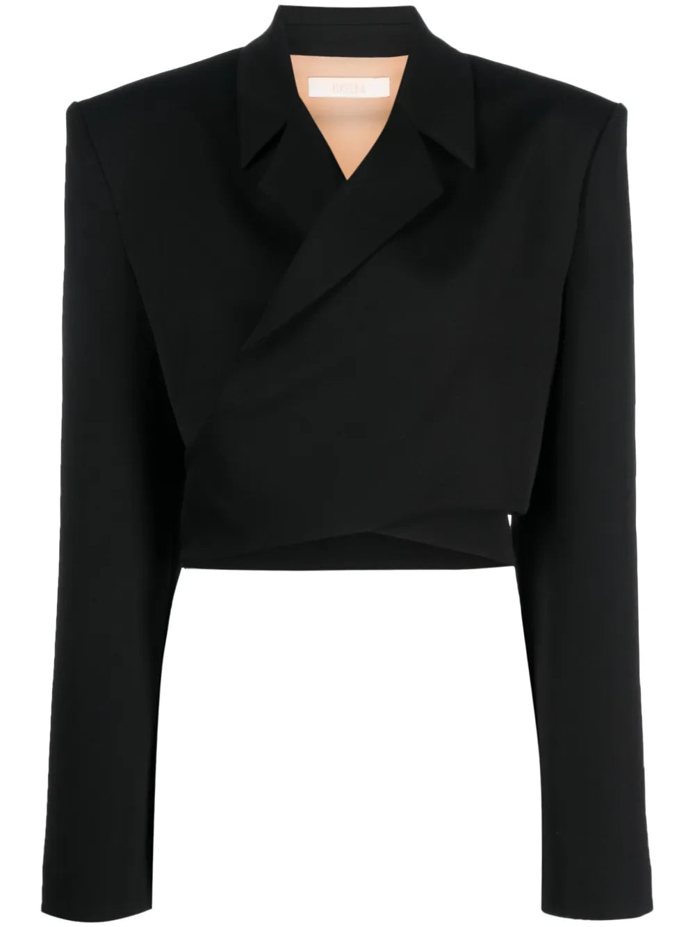 Wrap-Design Cropped Blazer