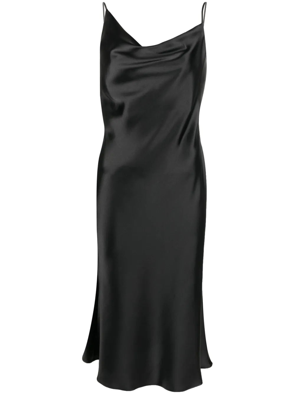 Drapped Satin-Finish Dress