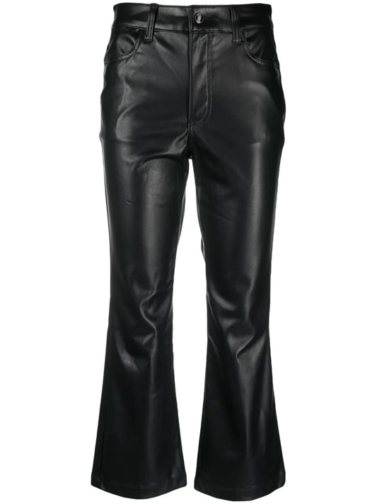 Mid-Rise Flared Trousers