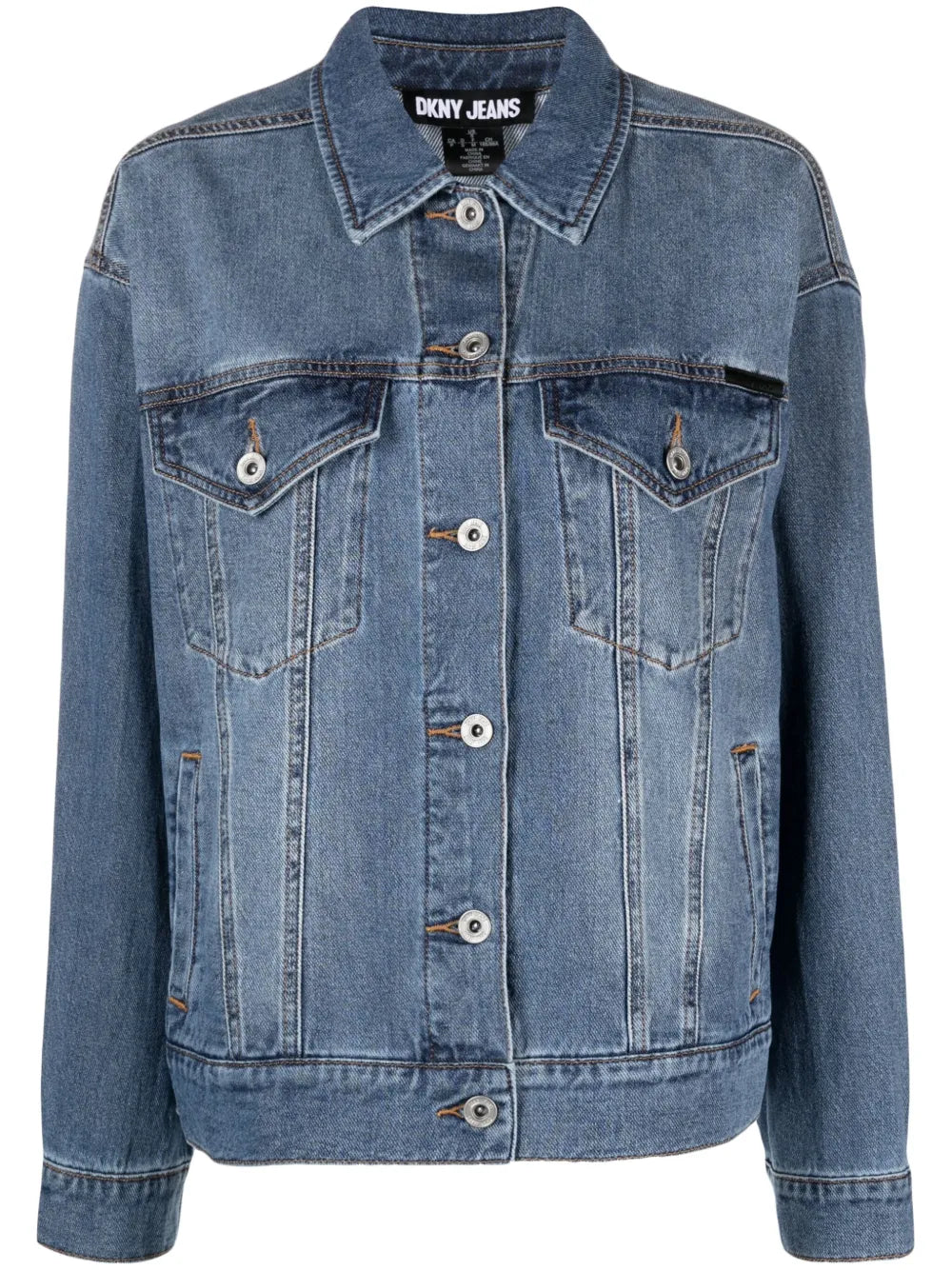 Faded-Effect Denim Jacket