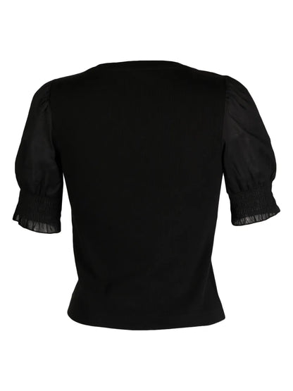 Round-Neck Short-Sleeve Top