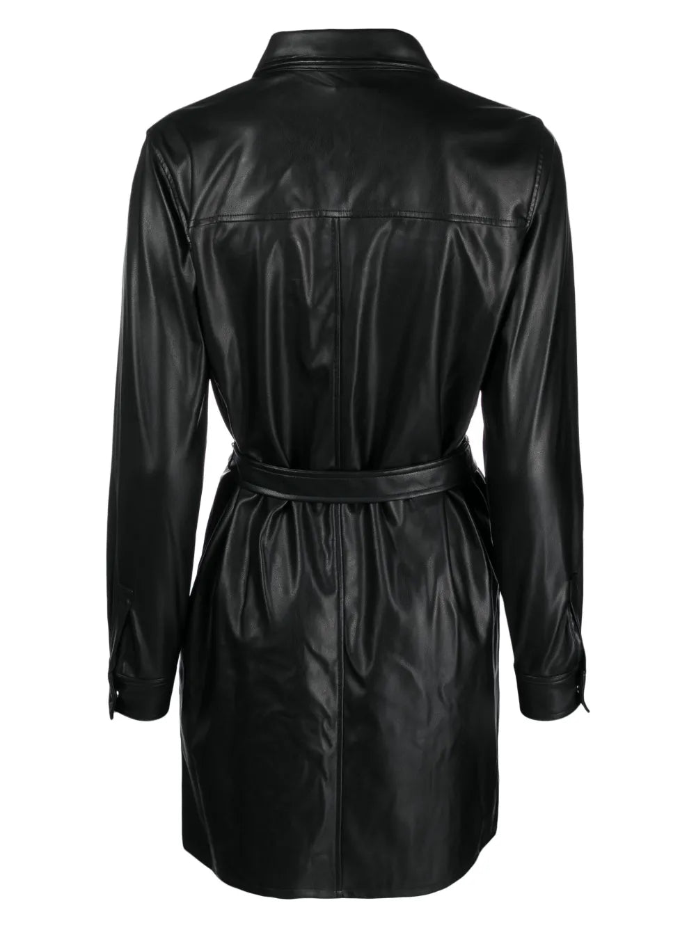 Long-Sleeve Button-Up Minidress
