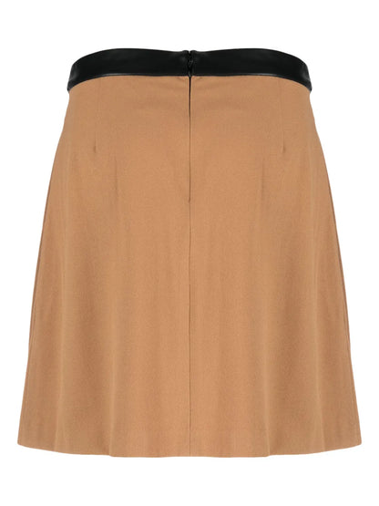 Pleated Mid-Rise Miniskirt