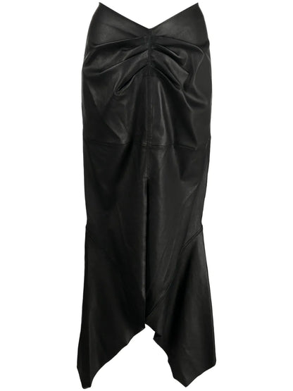 Analogy Leather Midi Skirt