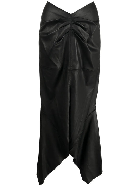 Analogy Leather Midi Skirt