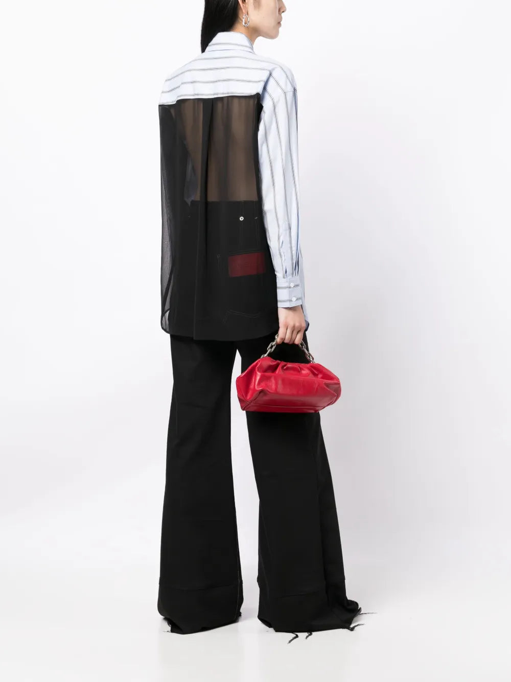 Striped Panelled Cotton Shirt