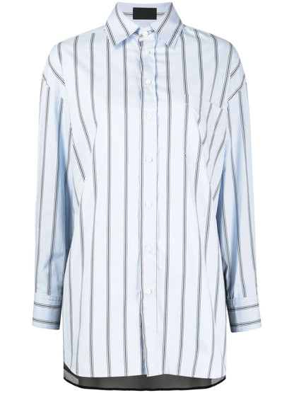 Striped Panelled Cotton Shirt