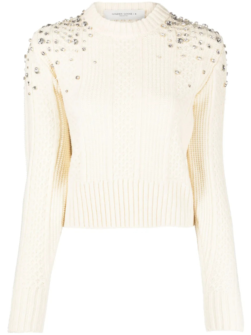 Crystal-Embellished Virgin Wool Jumper