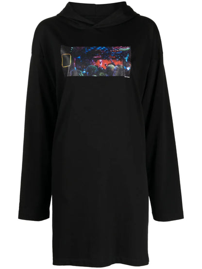 Numbers-Motif Cotton Dress