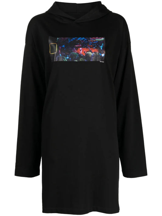 Numbers-Motif Cotton Dress