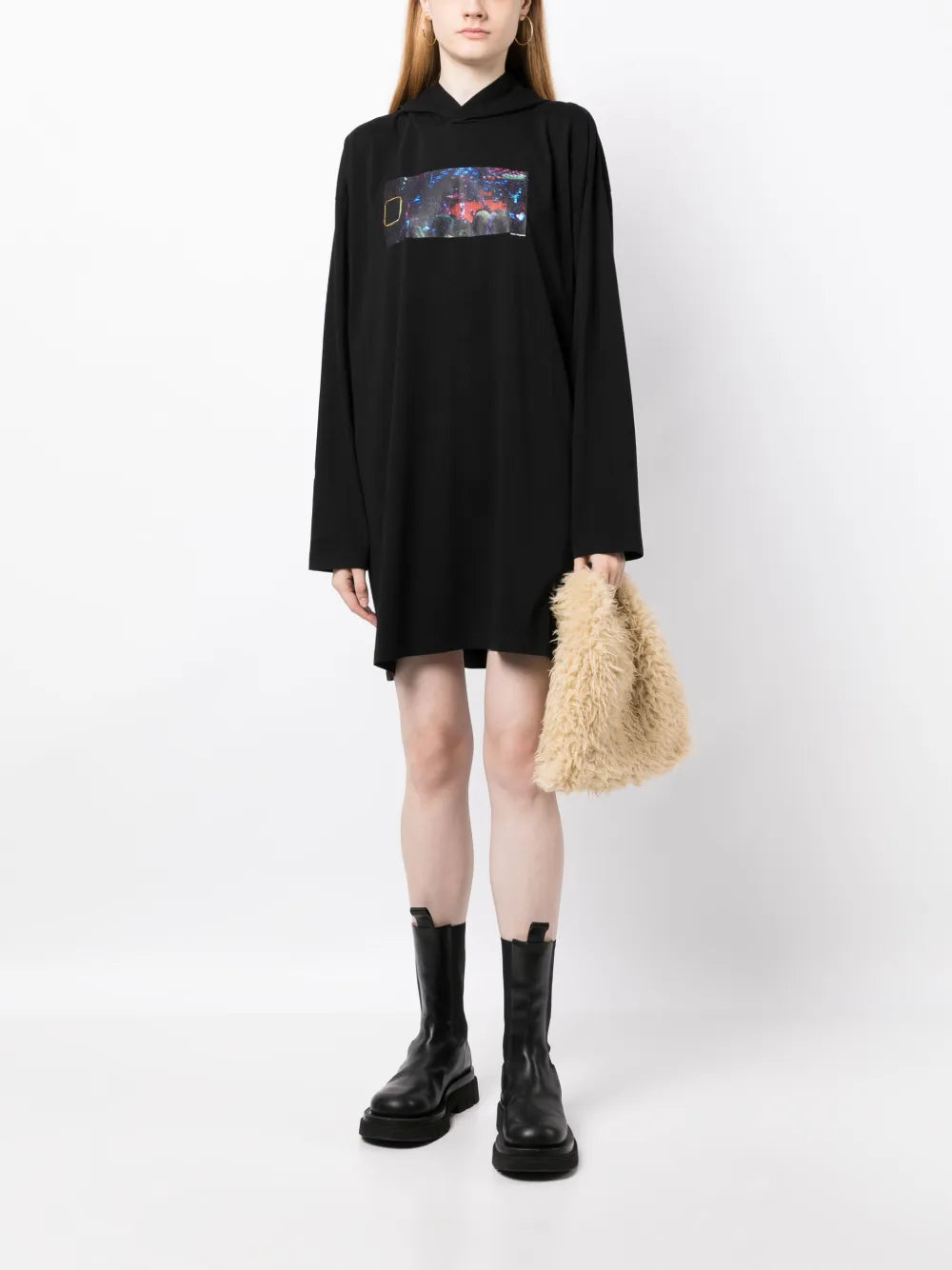 Numbers-Motif Cotton Dress