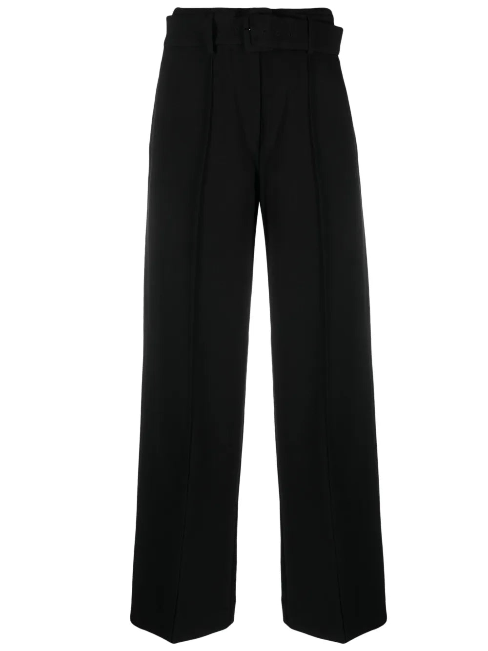 Belted Straight-Leg Trousers