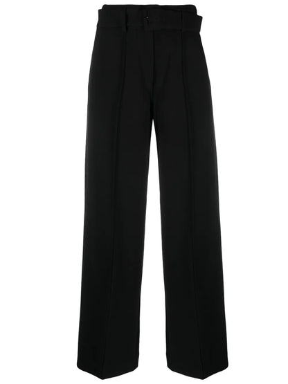 Belted Straight-Leg Trousers