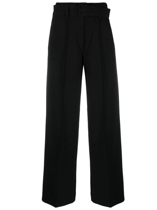 Belted Straight-Leg Trousers