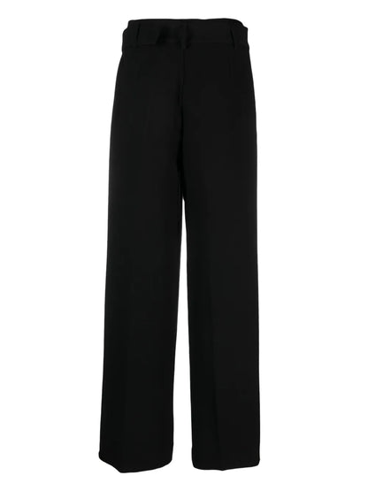 Belted Straight-Leg Trousers