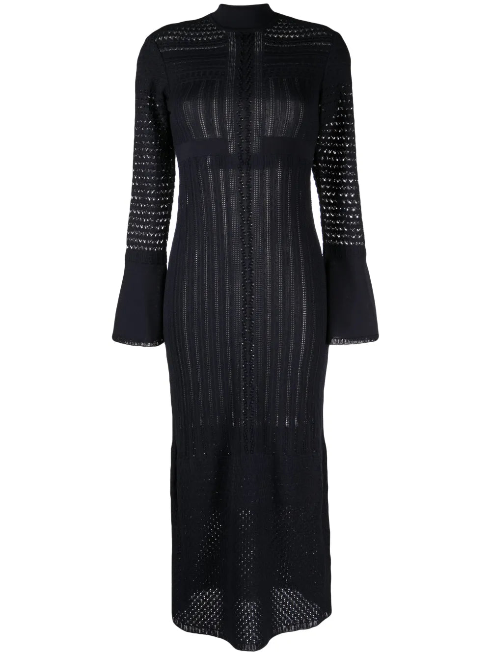 High-Neck Knitted Dress