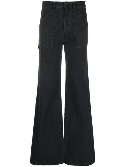 Mid-Rise Wide-Leg Trousers