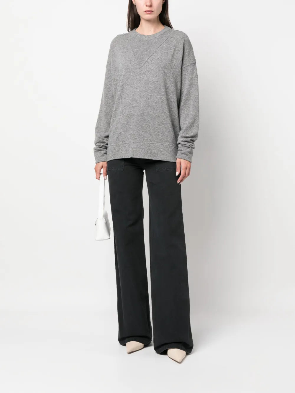 Mid-Rise Wide-Leg Trousers