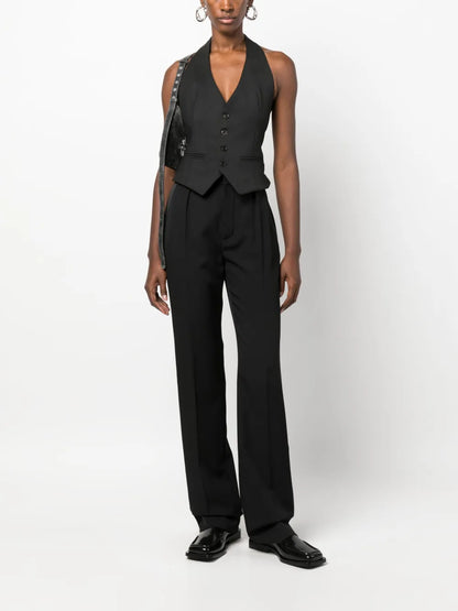 Halterneck Open-Back Vest