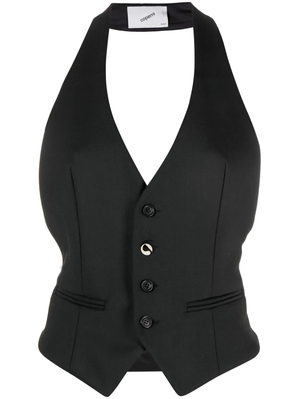 Halterneck Open-Back Vest