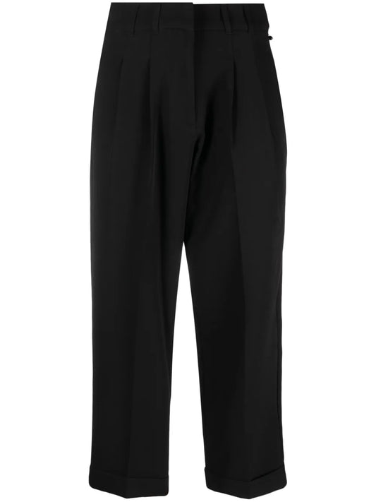 High-Waist Tapered Trousers