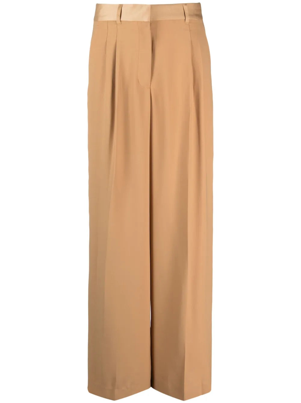 Pleat-Detail Wide-Leg Trousers