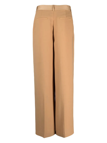 Pleat-Detail Wide-Leg Trousers