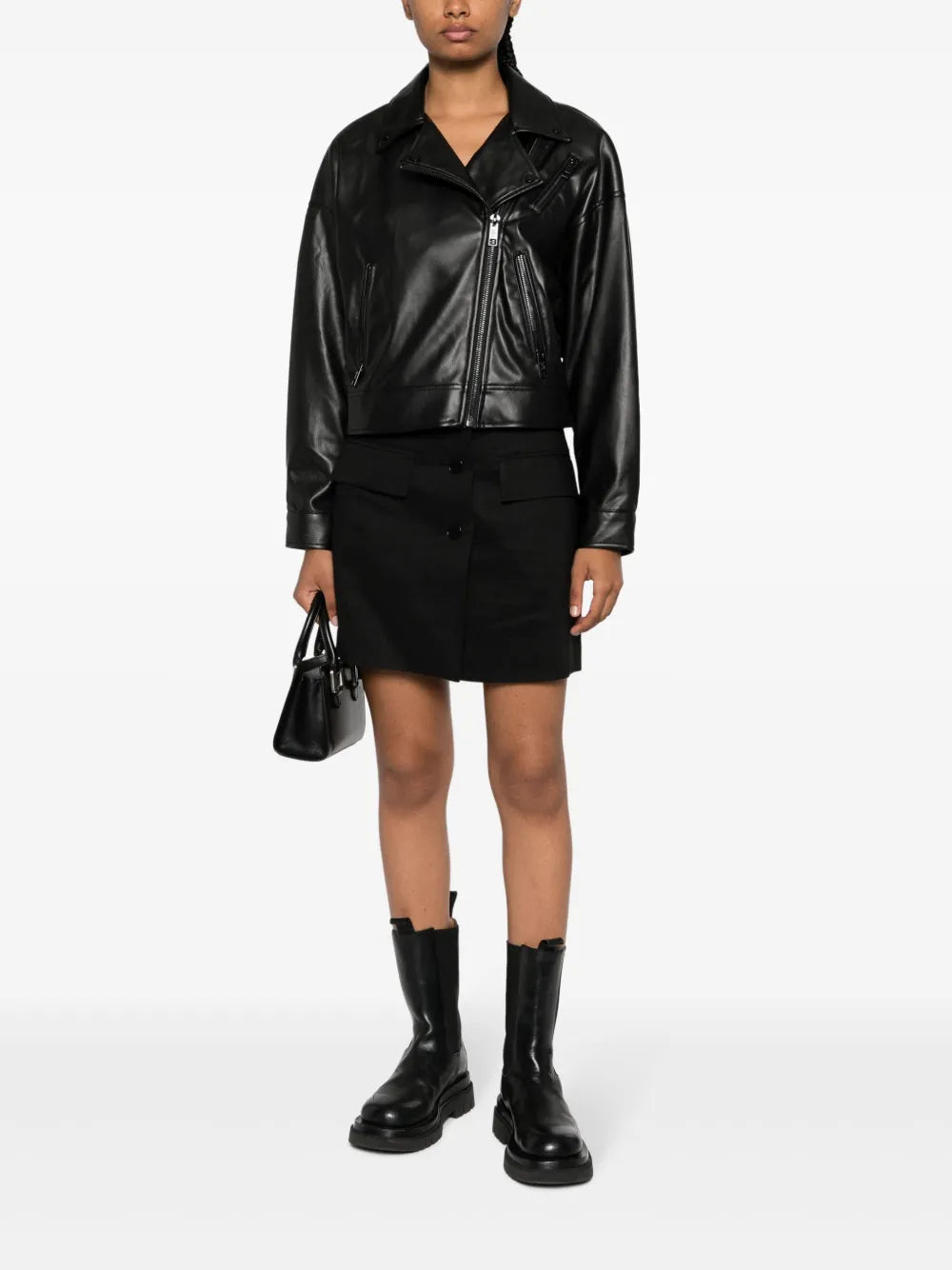 Spread-Collar Zip-Up Jacket