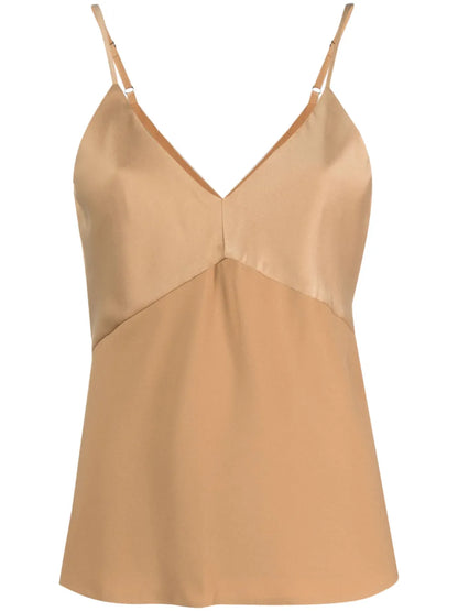 Mix Media V-Neck Tank Top