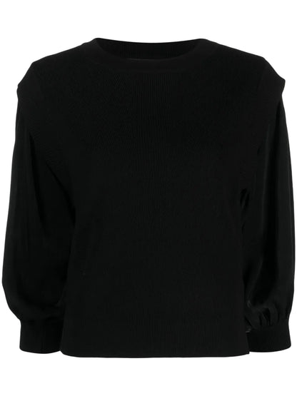Long-Sleeve Fine-Ribbed Jumper