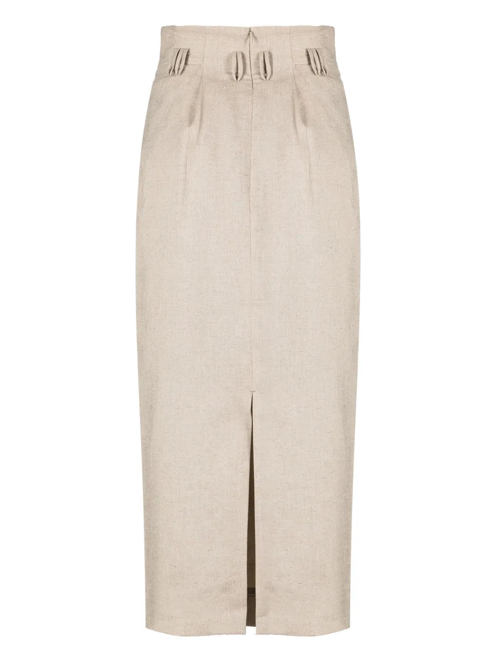 Pleat-Detailing Midi Skirt