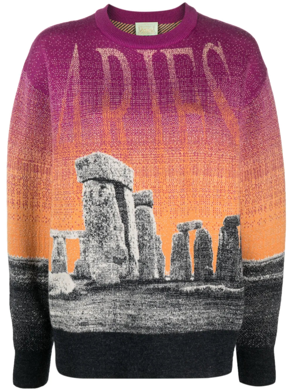 Henge Illustration-Style Intarsia Jumper