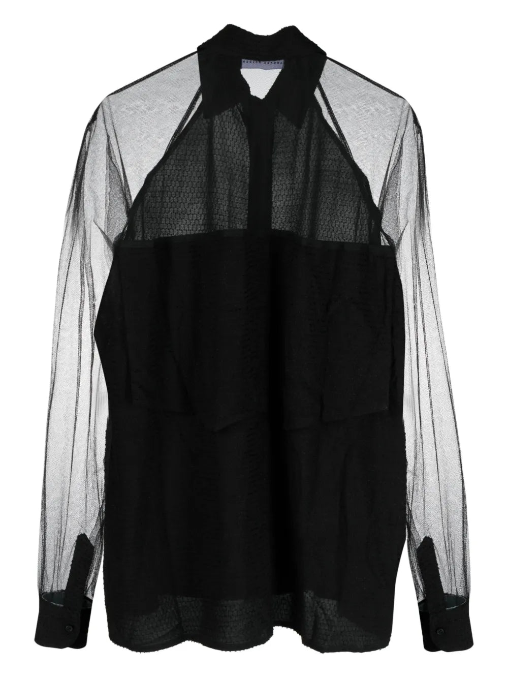 Semi-Sheer Long-Sleeve Shirt
