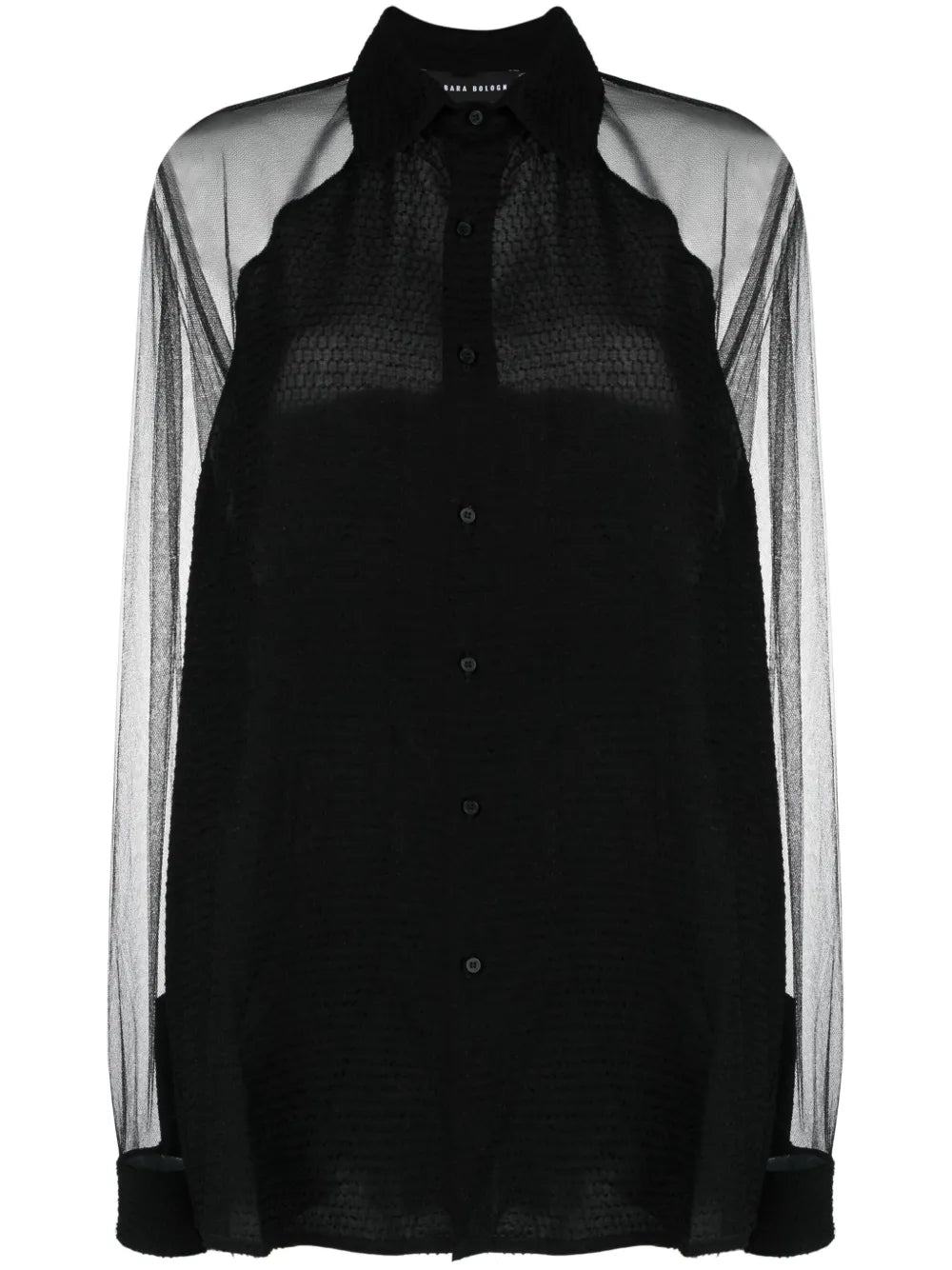 Semi-Sheer Long-Sleeve Shirt