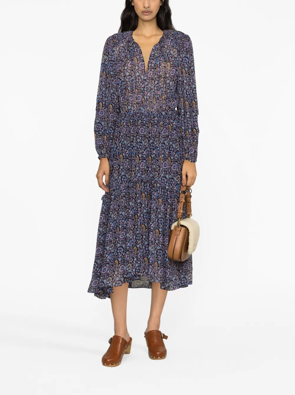 Naema Floral-Print Midi Dress
