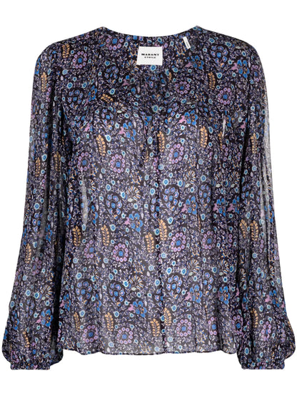 Daytonea Floral-Print Blouse