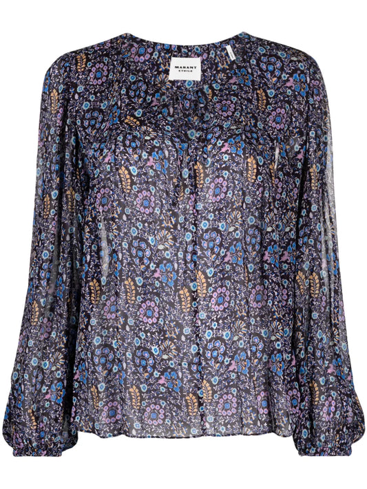 Daytonea Floral-Print Blouse