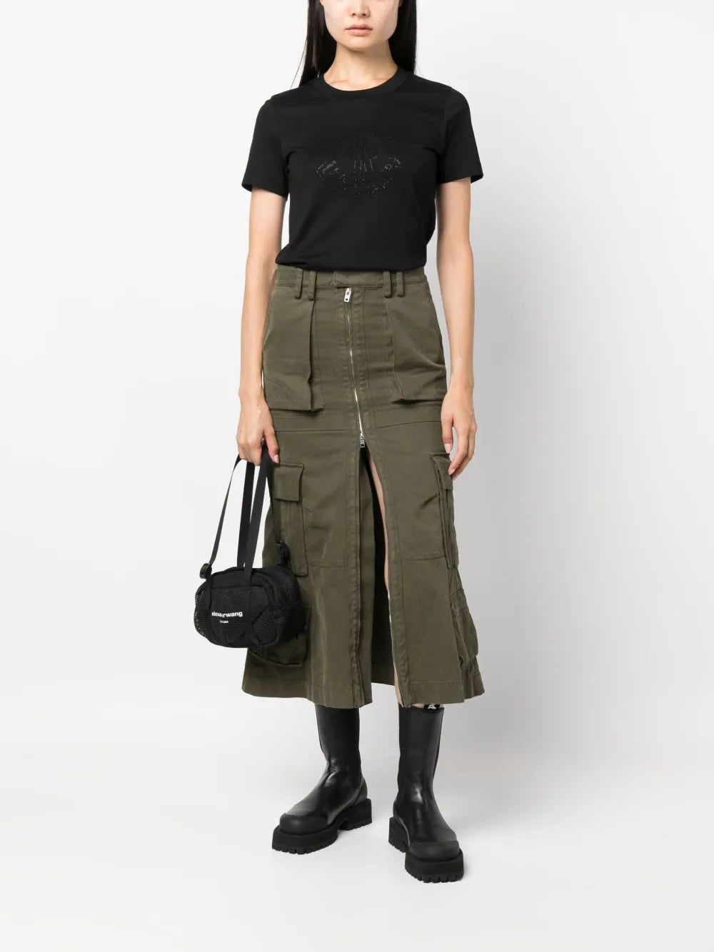 Crystal-Embellished Logo Cotton T-Shirt