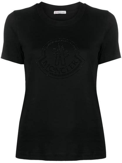 Crystal-Embellished Logo Cotton T-Shirt