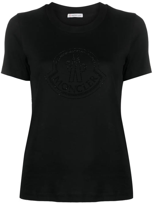 Crystal-Embellished Logo Cotton T-Shirt