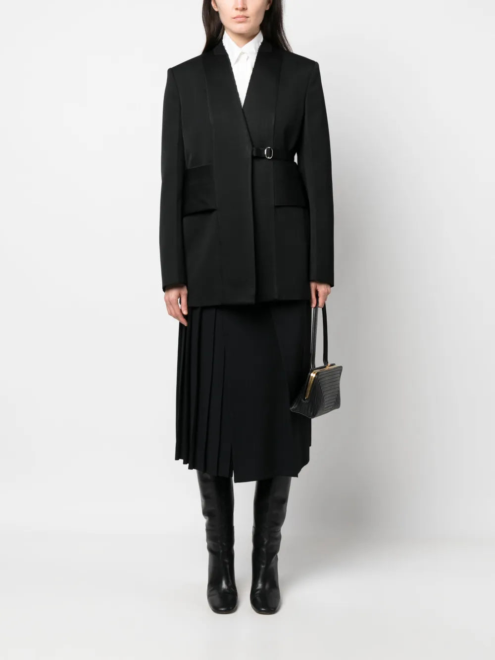 Asymmetric Wool Blazer