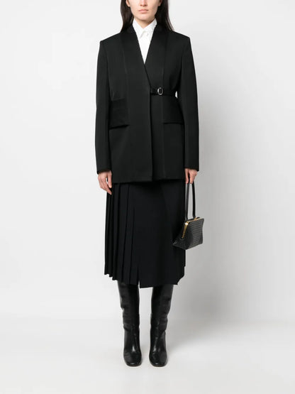 Asymmetric Wool Blazer