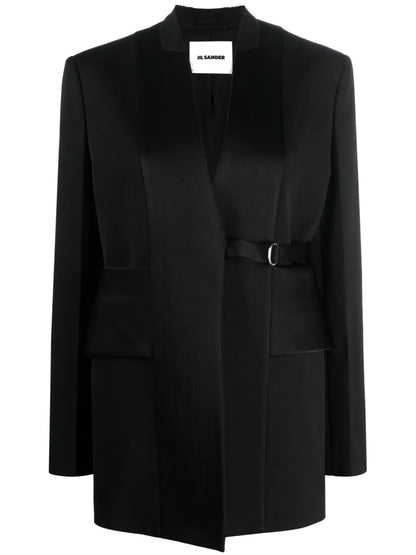 Asymmetric Wool Blazer